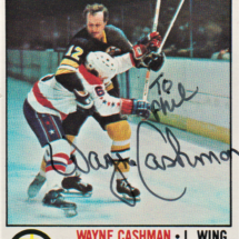 Wayne Cashman Autograph