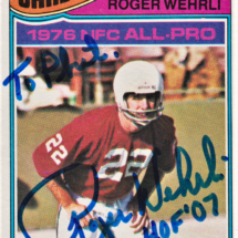 Roger Wehrli Autograph